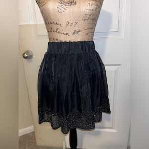 Kimchi Blue Sequence Tulle Skirt- Black